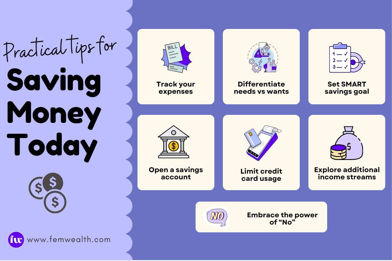 Practical tips for saving money today